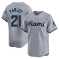 CAdoa M.Marlins #21 Graham Pauley Player Gray Home Limited Stitched Jerseys