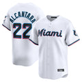 CAdoa M.Marlins #22 Sandy Alcantara Player White Home Limited Stitched Jerseys