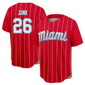 CAdoa M.Marlins #26 Janson Junk Player Red City Connect Home Game Stitched Jerseys