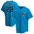 CAdoa M.Marlins #28 Kyle Stowers Player Blue Home Game Stitched Jerseys