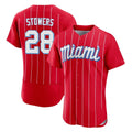 CAdoa M.Marlins #28 Kyle Stowers Player Red City Connect Home Limited Elite Stitched Jerseys