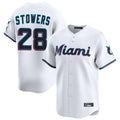 CAdoa M.Marlins #28 Kyle Stowers Player White  Home Limited Stitched Jerseys