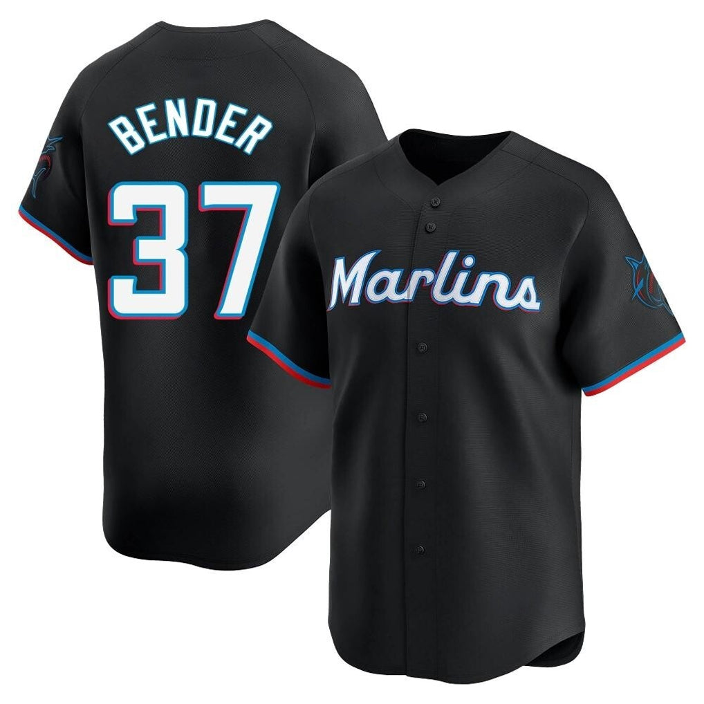 CAdoa M.Marlins #37 Anthony Bender Player Black  Home Limited Stitched Jerseys