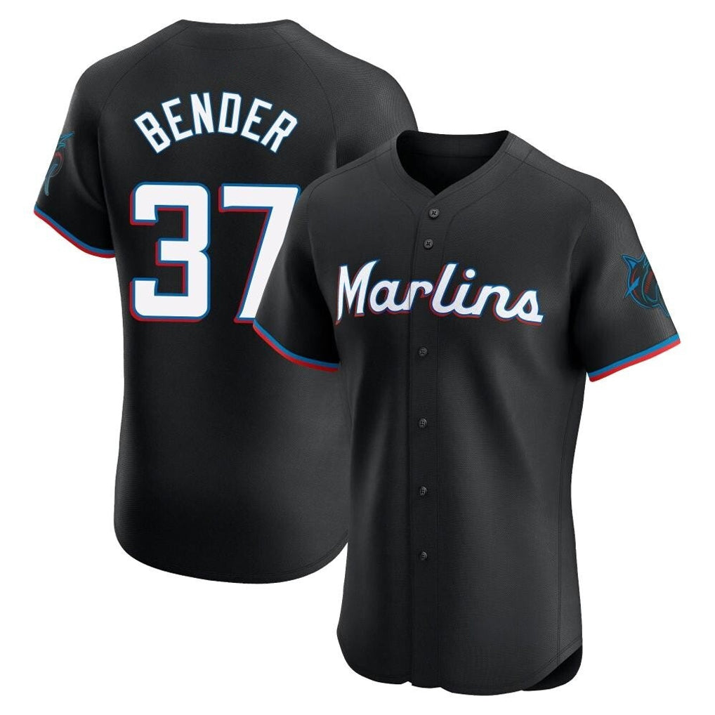 CAdoa M.Marlins #37 Anthony Bender Player Black Vapor Home Limited Elite Stitched Jerseys