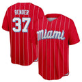 CAdoa M.Marlins #37 Anthony Bender Player Red City Connect Home Game Stitched Jerseys
