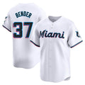 CAdoa M.Marlins #37 Anthony Bender Player White  Home Limited Stitched Jerseys