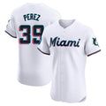 CAdoa M.Marlins #39 Eury Perez Player White  Home Limited Elite Stitched Jerseys