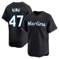 CAdoa M.Marlins #47 John King Player Black Home Limited Stitched Jerseys
