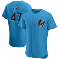 CAdoa M.Marlins #47 John King Player Blue Home Limited Elite Stitched Jerseys