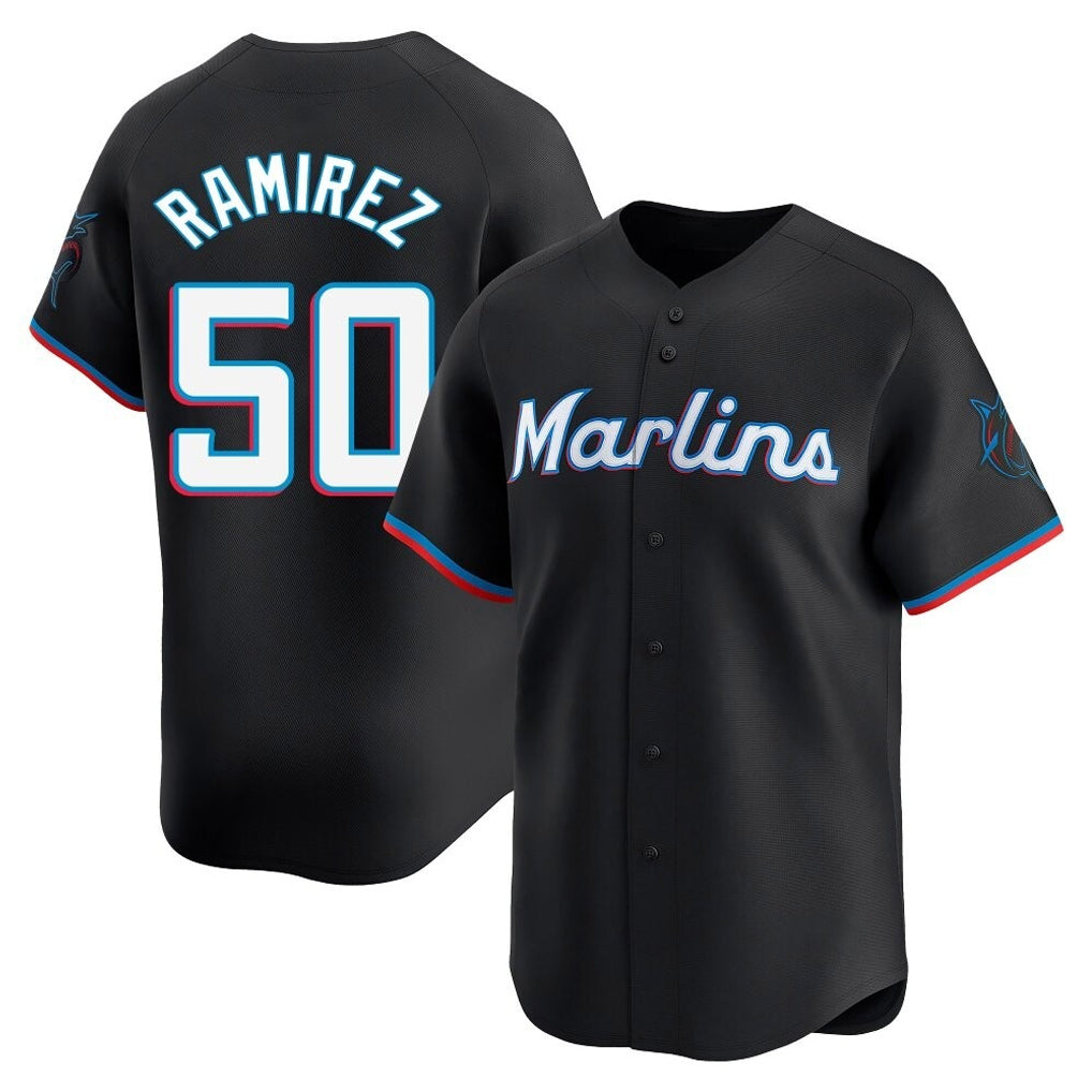 CAdoa M.Marlins #50 Agustin Ramirez Player Black  Home Limited Stitched Jerseys