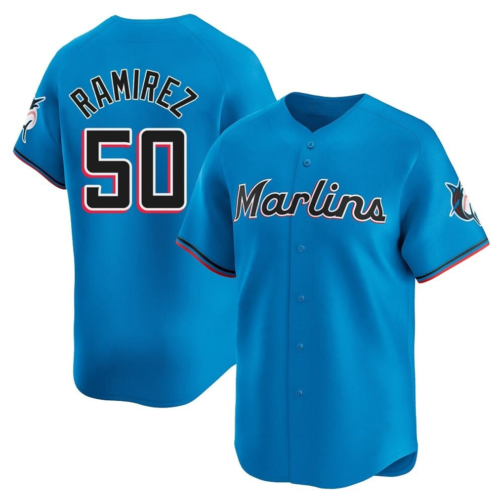 CAdoa M.Marlins #50 Agustin Ramirez Player Blue Home Limited Stitched Jerseys