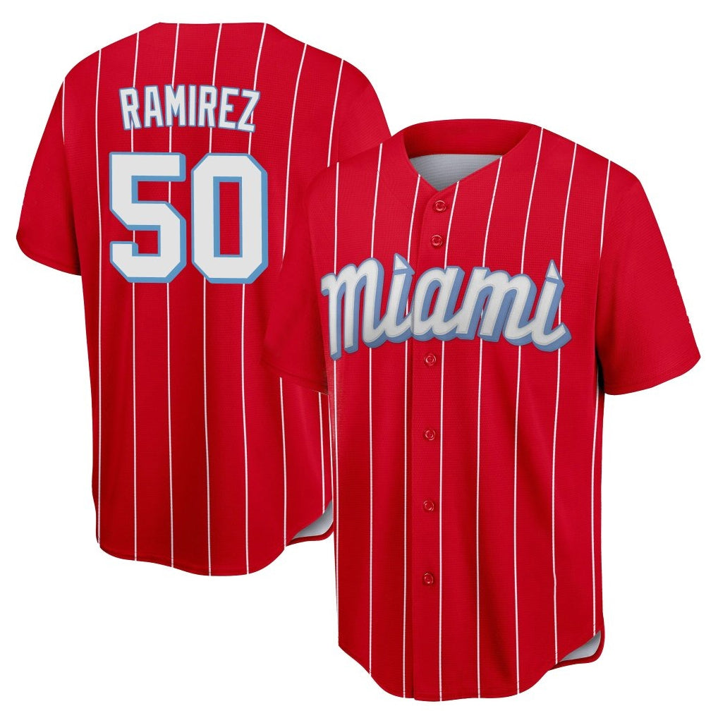 CAdoa M.Marlins #50 Agustin Ramirez Player Red City Connect Home Game Stitched Jerseys