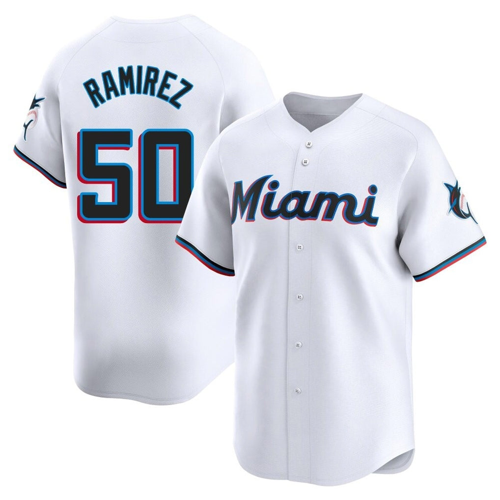 CAdoa M.Marlins #50 Agustin Ramirez Player White  Home Limited Stitched Jerseys