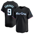 CAdoa M.Marlins #9 Xavier Edwards Player Black  Home Limited Stitched Jerseys