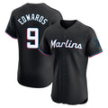 CAdoa M.Marlins #9 Xavier Edwards Player Black Vapor Home Limited Elite Stitched Jerseys