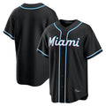 CAdoa M.Marlins Blank Player Black Fashion Out Home Game Stitched Jerseys