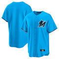 CAdoa M.Marlins Blank Player Blue Home Game Stitched Jerseys