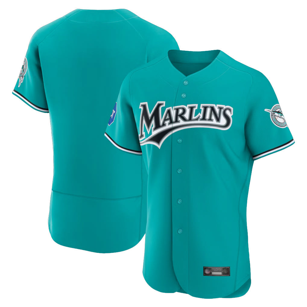 CAdoa M.Marlins Blank Player Teal Mitchell & Ness Cooperstown Collection Limited Elite Stitched Jerseys