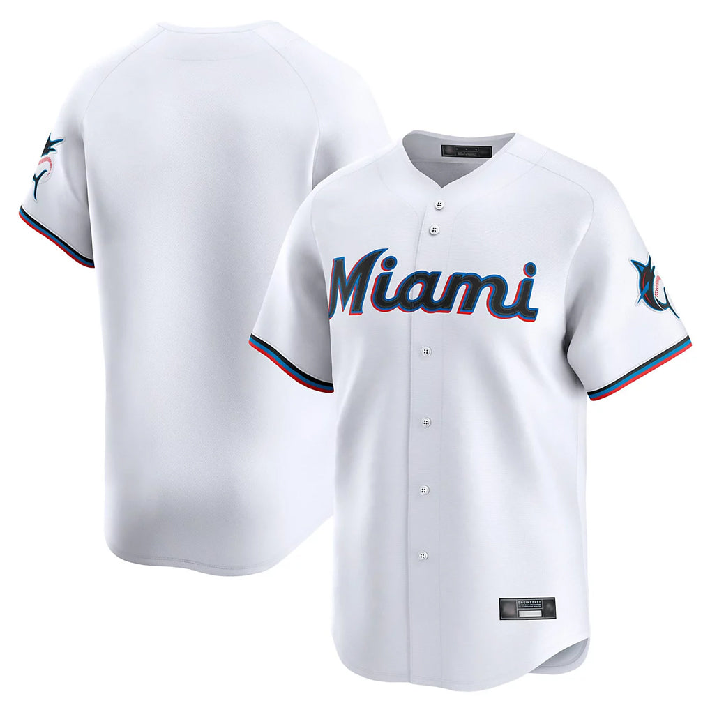 CAdoa M.Marlins Blank Player White Home Limited Stitched Jerseys