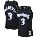 CAdoa M.Timberwolves #3 Stephon Marbury Mitchell & Ness Black 1997-1998 Hardwood Classics Swingman Stitched Jerseys
