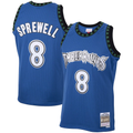 CAdoa M.Timberwolves #8 Latrell Sprewell Mitchell & Ness Blue 2003-2004 Hardwood Classics Swingman Stitched Jerseys