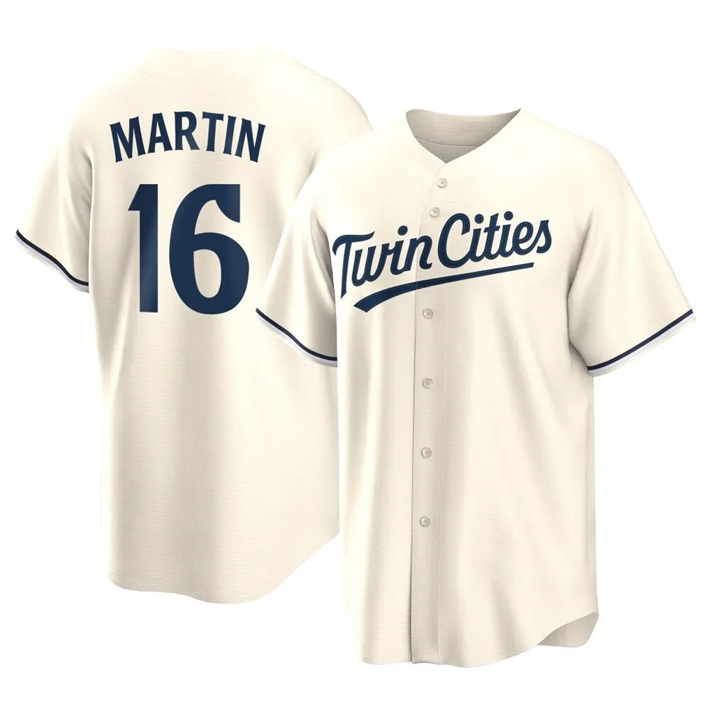 CAdoa M.Twins #16 Austin Martin Player Cream Game Limited Home Stitched Jerseys