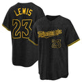 CAdoa M.Twins #23 Royce Lewis Player Black Snake Skin City Home Game Stitched Jerseys