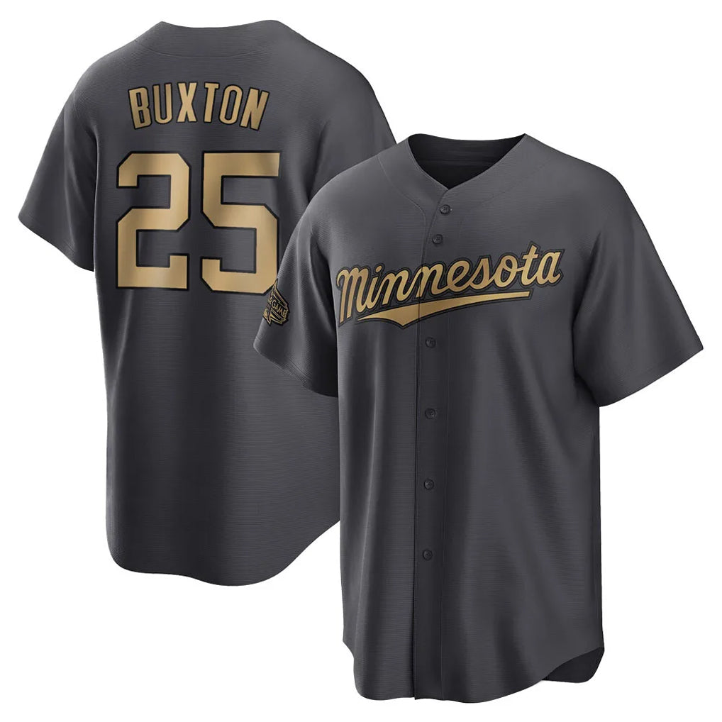 CAdoa M.Twins #25 Byron Buxton Player Charcoal All-Star Game Home Stitched Jerseys