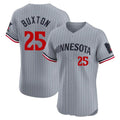 CAdoa M.Twins #25 Byron Buxton Player Gray Home Limited Elite Stitched Jerseys