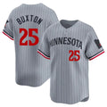 CAdoa M.Twins #25 Byron Buxton Player Gray Home Limited Stitched Jerseys