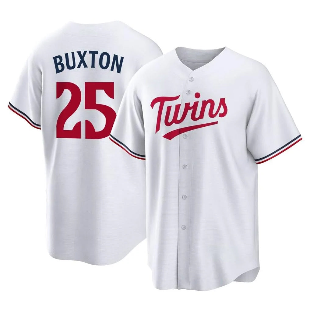 CAdoa M.Twins #25 Byron Buxton Player White Home Game Stitched Jerseys