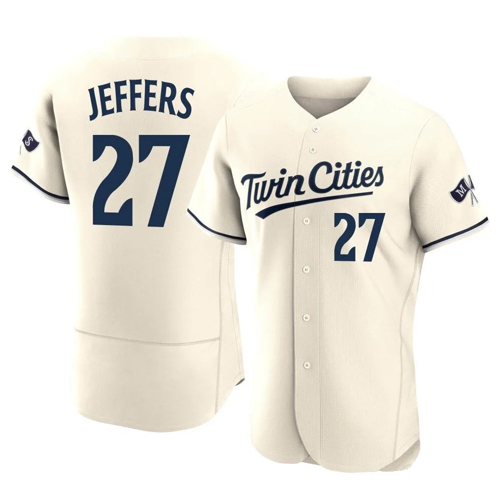 CAdoa M.Twins #27 Ryan Jeffers Player Cream Home Limited Elite Stitched Jerseys