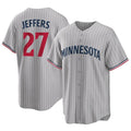 CAdoa M.Twins #27 Ryan Jeffers Player Gray Game Limited Home Stitched Jerseys