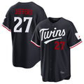 CAdoa M.Twins #27 Ryan Jeffers Player Navy Home Game Stitched Jerseys
