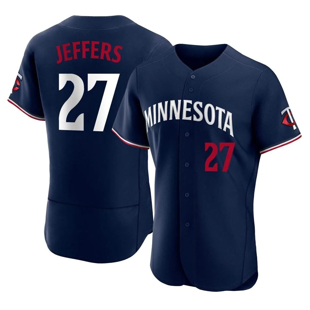 CAdoa M.Twins #27 Ryan Jeffers Player Navy Replica Home Limited Elite Stitched Jerseys