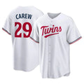 CAdoa M.Twins #29 Rod Carew Player White Home Game Stitched Jerseys