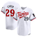 CAdoa M.Twins #29 Rod Carew Player White Home Limited Stitched Jerseys