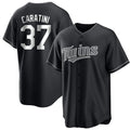 CAdoa M.Twins #37 Victor Caratini Player Black Home Game Stitched Jerseys