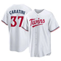 CAdoa M.Twins #37 Victor Caratini Player White Home Game Stitched Jerseys