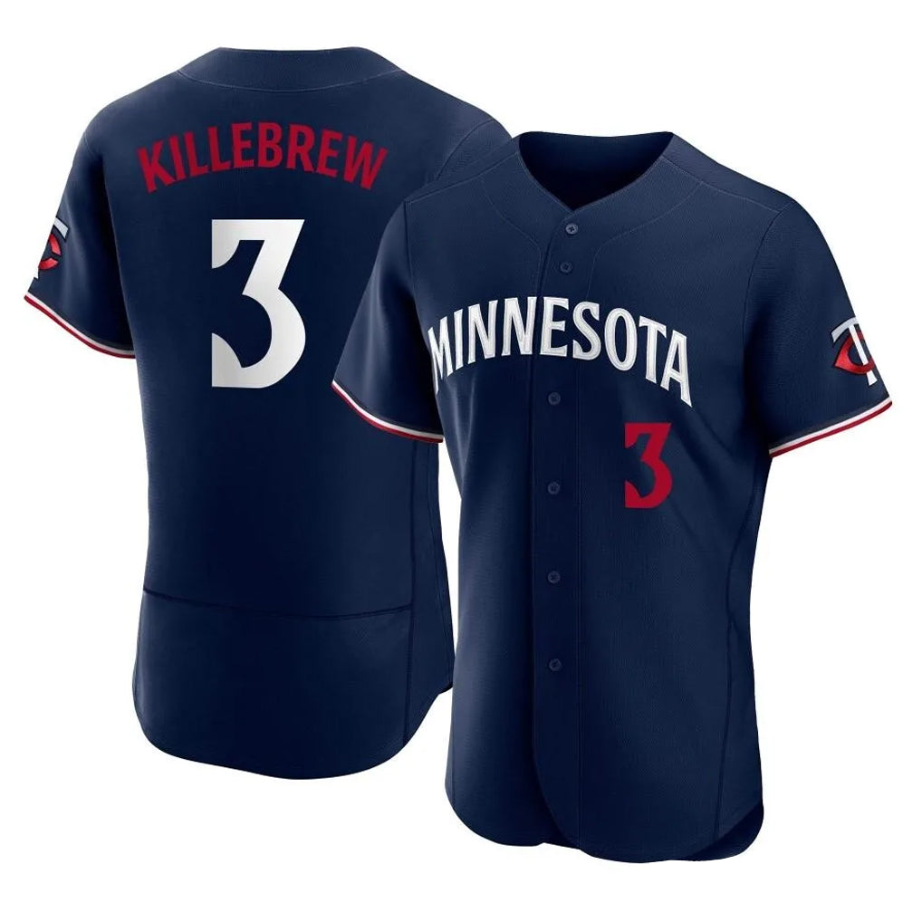 CAdoa M.Twins #3 Harmon Killebrew Player Navy Replica Home Limited Elite Stitched Jerseys