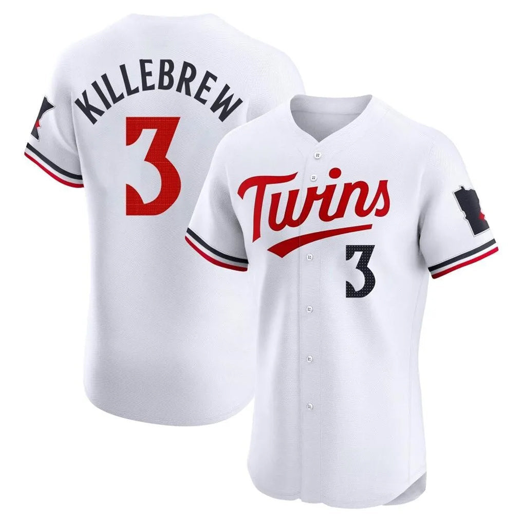 CAdoa M.Twins #3 Harmon Killebrew Player White Home Limited Elite Stitched Jerseys