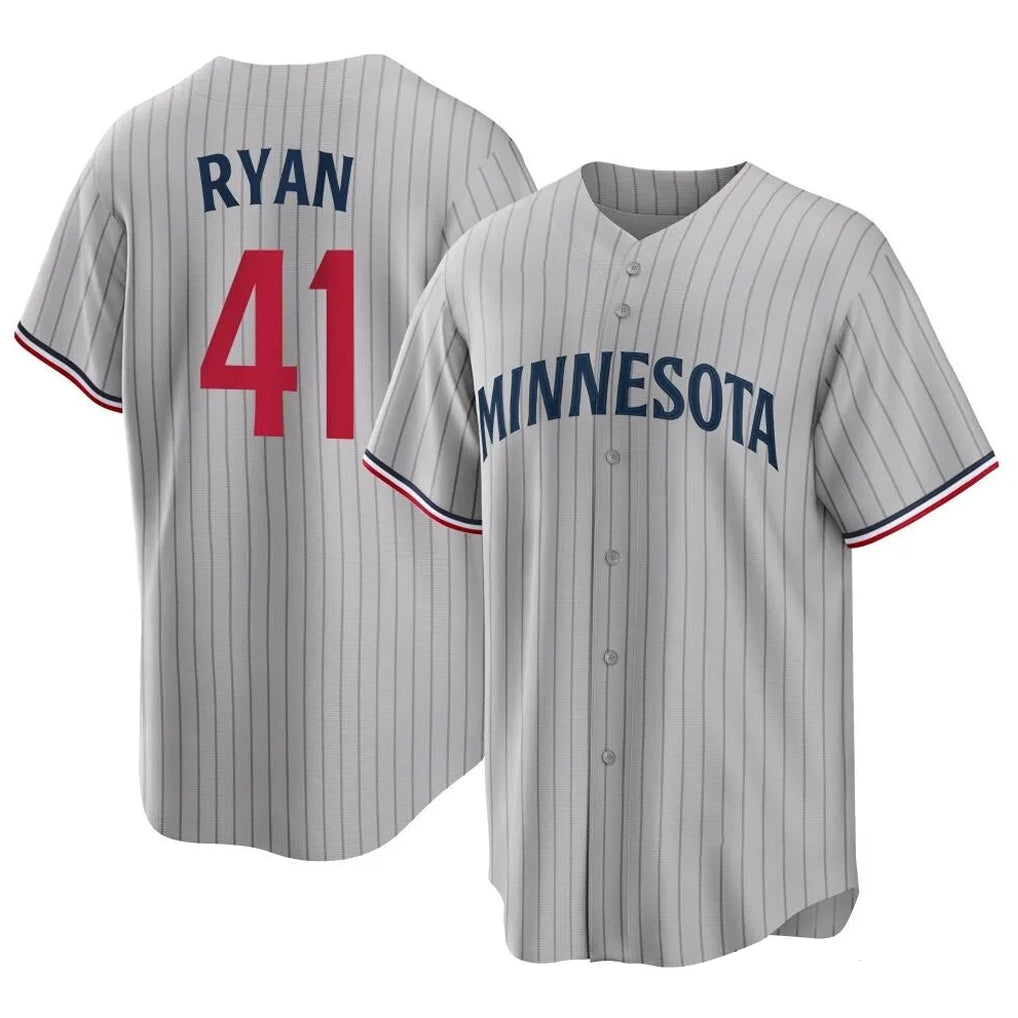 CAdoa M.Twins #41 Joe Ryan Player Gray Game Limited Home Stitched Jerseys