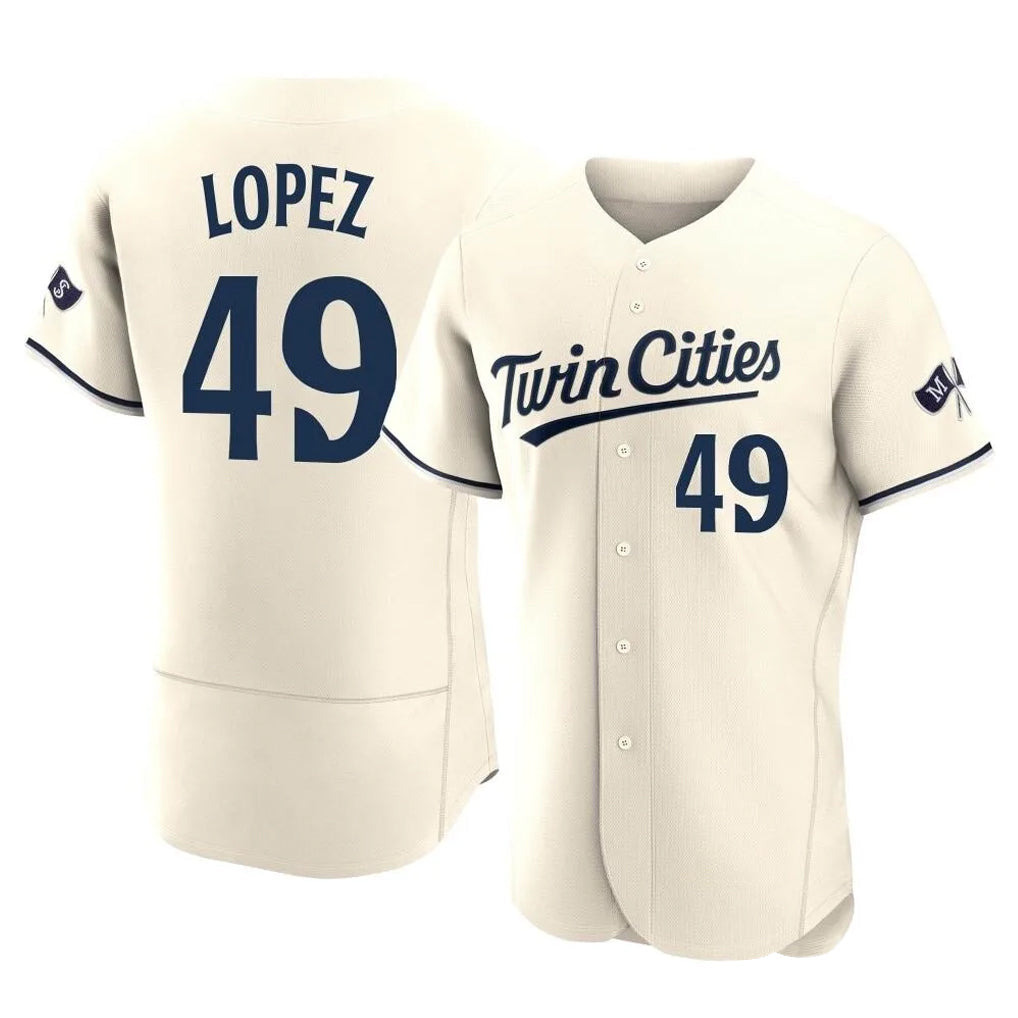 CAdoa M.Twins #49 Pablo Lopez Player Cream Home Limited Elite Stitched Jerseys