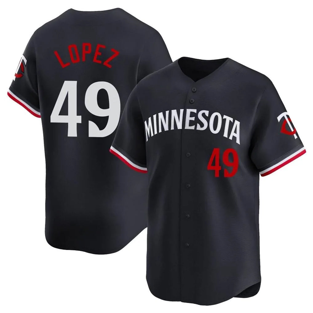 CAdoa M.Twins #49 Pablo Lopez Player Navy Home Limited Stitched Jerseys
