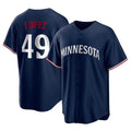 CAdoa M.Twins #49 Pablo Lopez Player Navy Replica Alternate Home Stitched Jerseys