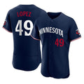 CAdoa M.Twins #49 Pablo Lopez Player Navy Replica Home Limited Elite Stitched Jerseys