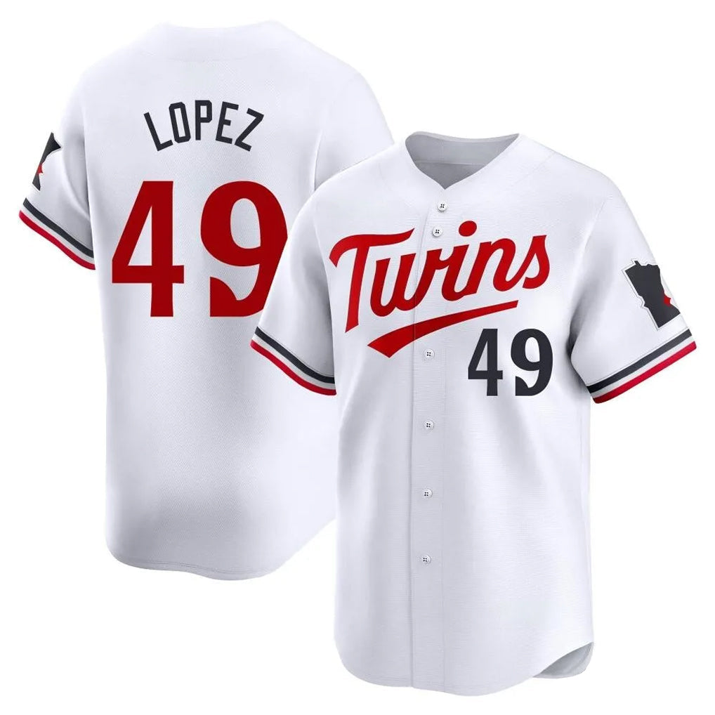 CAdoa M.Twins #49 Pablo Lopez Player White Home Limited Stitched Jerseys