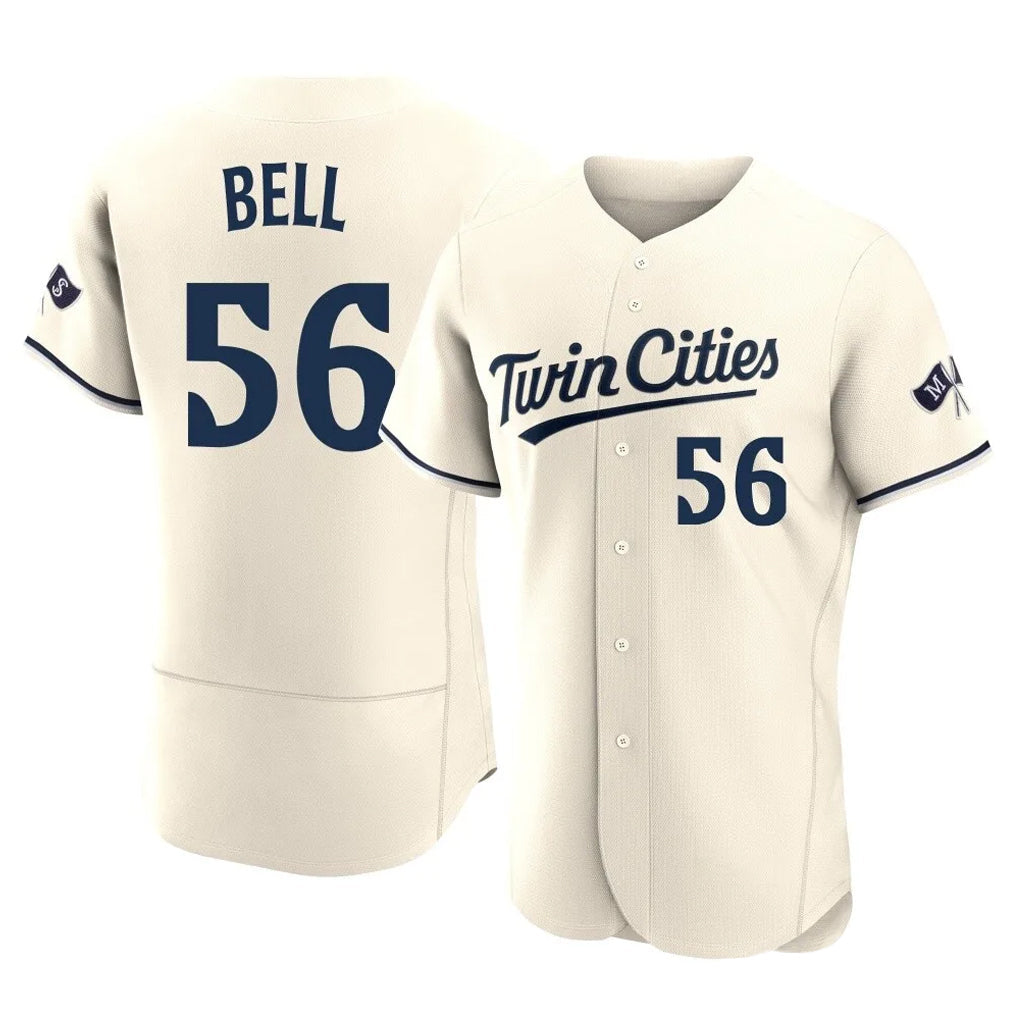 CAdoa M.Twins #56 Josh Bell Player Cream Home Limited Elite Stitched Jerseys