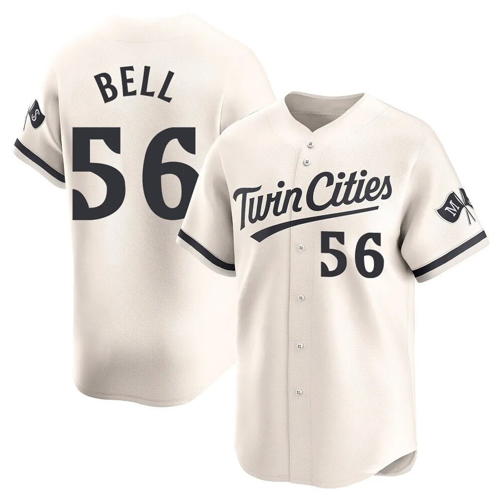 CAdoa M.Twins #56 Josh Bell Player Cream Home Limited Stitched Jerseys