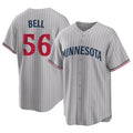 CAdoa M.Twins #56 Josh Bell Player Gray Game Limited Home Stitched Jerseys